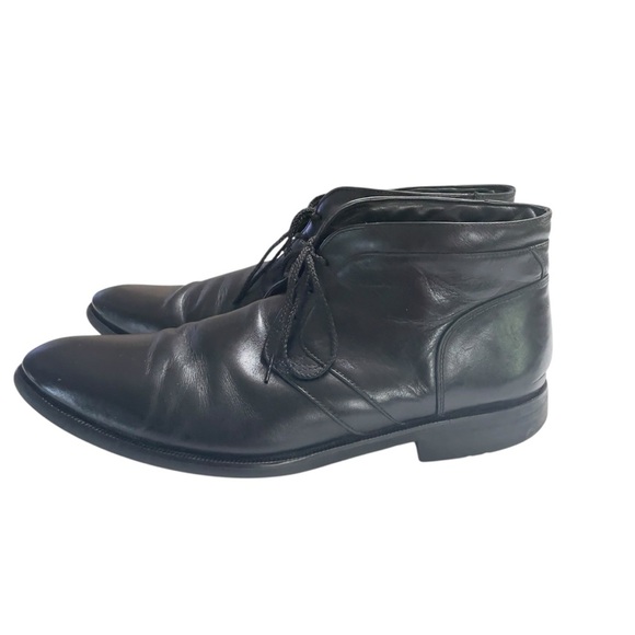 Cole Haan Shoes Chukka Men’s 12 M Leather Black Boots C09607 - Picture 1 of 12